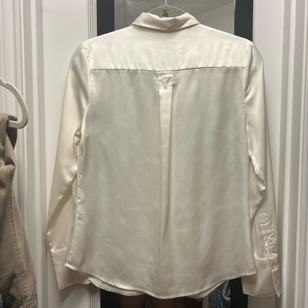 Satin Button Down Blouse - image 2